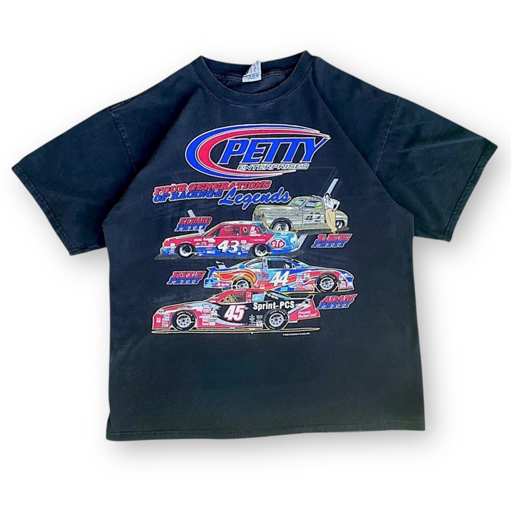 Vintage Petty Racing Graphic T-Shirt - Black